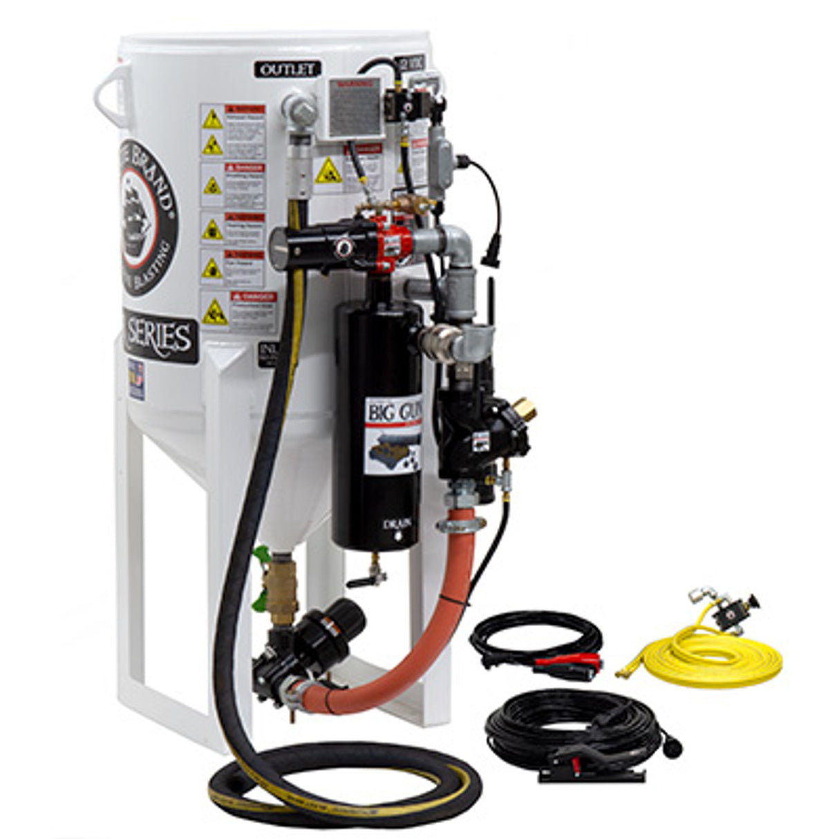 Pirate Brand, S-Series, Short-Cycle™ Series - 6.5 CU FT., SINGLE OUTLET, STANDARD MODEL - Blast Pot, STATIONARY, Pressure RELEASE System, 12VDC Electric Controls