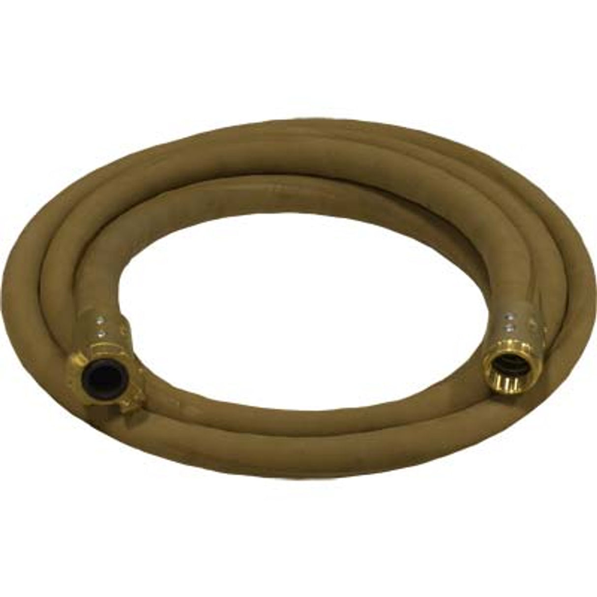 Pirate Brand - 1-1/4" Blast Hose Assembly, Tan, w/ Brass Couplings