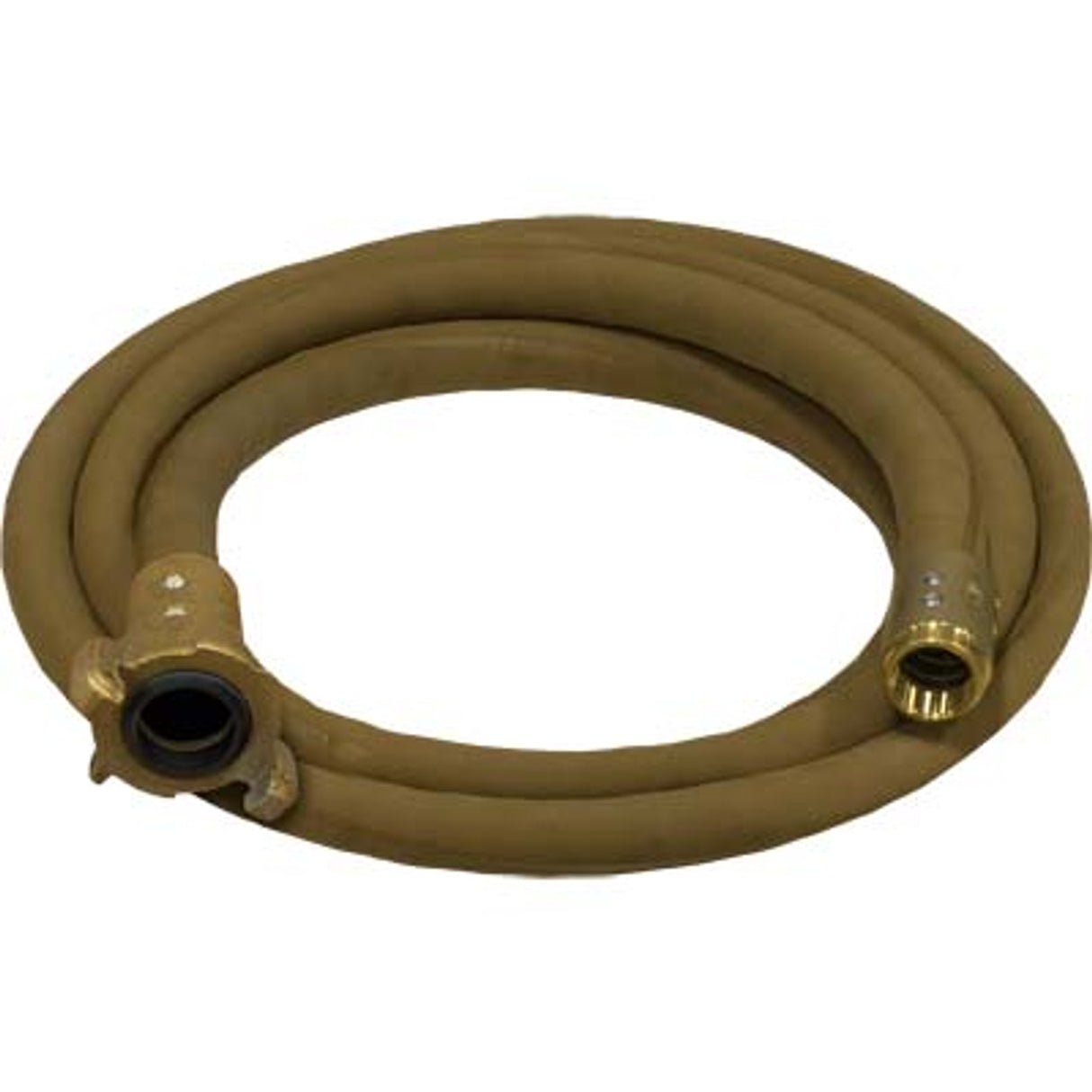 Pirate Brand - 1-1/4" Blast Hose Assembly, Tan, BIG GUN Full Flow w/ Brass Couplings