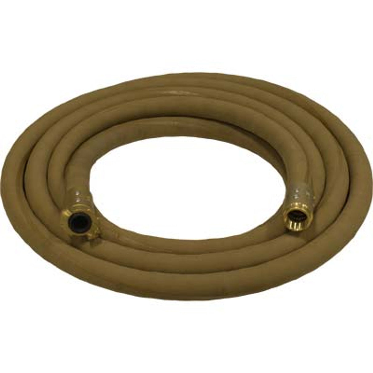 Pirate Brand - 1-1/4" Blast Hose Assembly, Tan, w/ Brass Couplings