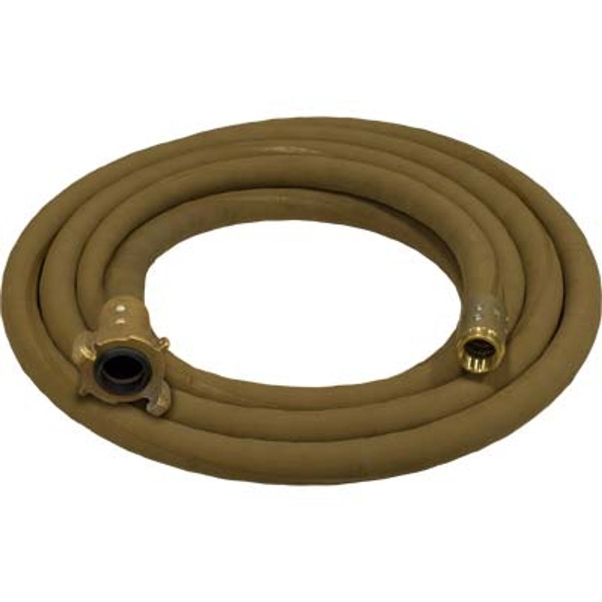 Pirate Brand - 1-1/4" Blast Hose Assembly, Tan, BIG GUN Full Flow w/ Brass Couplings