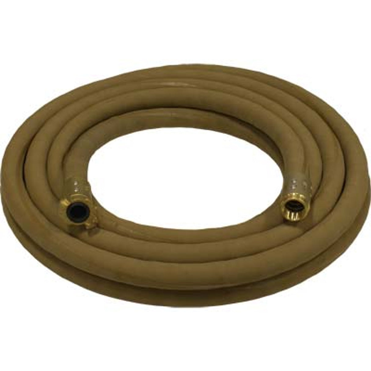 Pirate Brand - 1-1/4" Blast Hose Assembly, Tan, w/ Brass Couplings