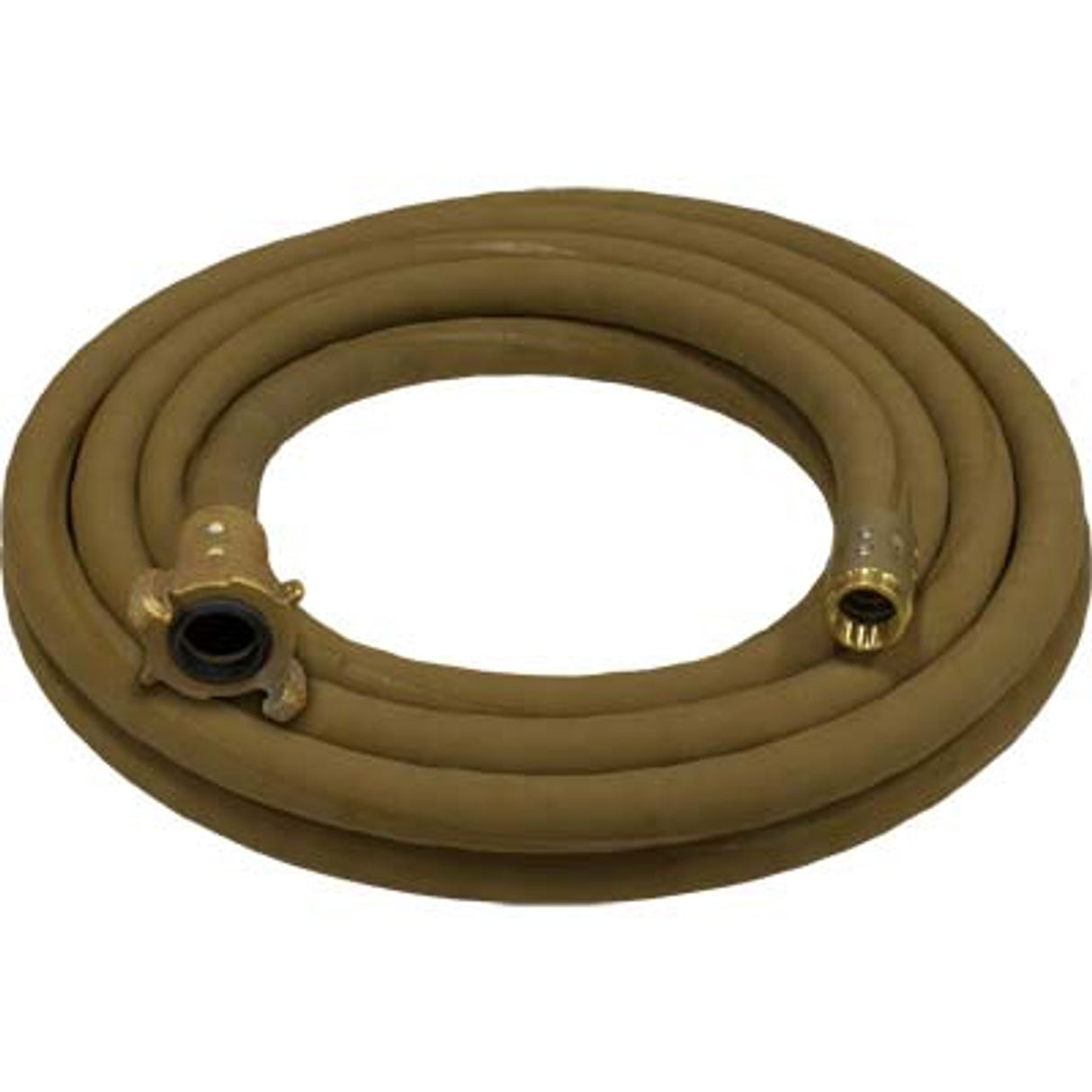 Pirate Brand - 1-1/4" Blast Hose Assembly, Tan, BIG GUN Full Flow w/ Brass Couplings