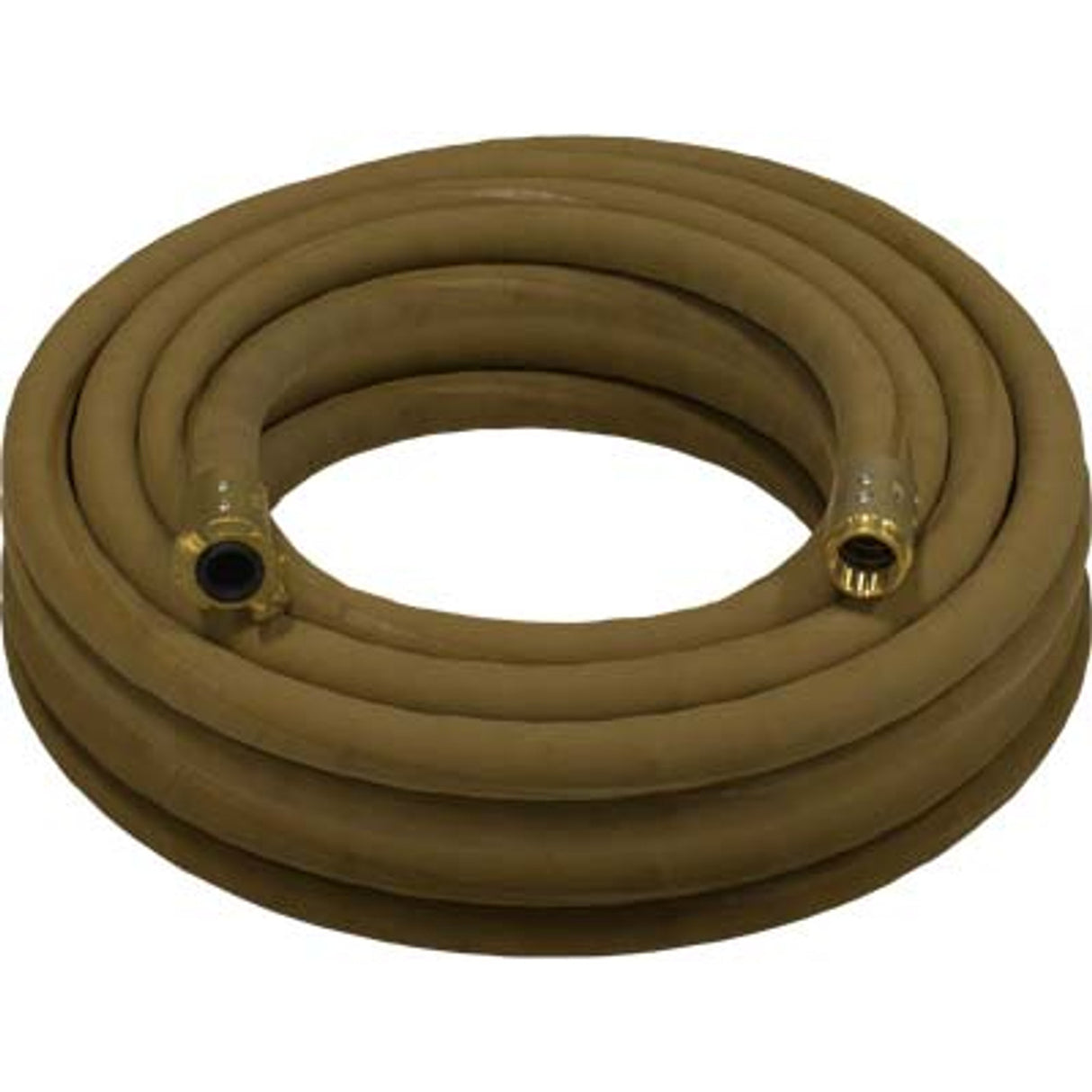 Pirate Brand - 1-1/4" Blast Hose Assembly, Tan, w/ Brass Couplings