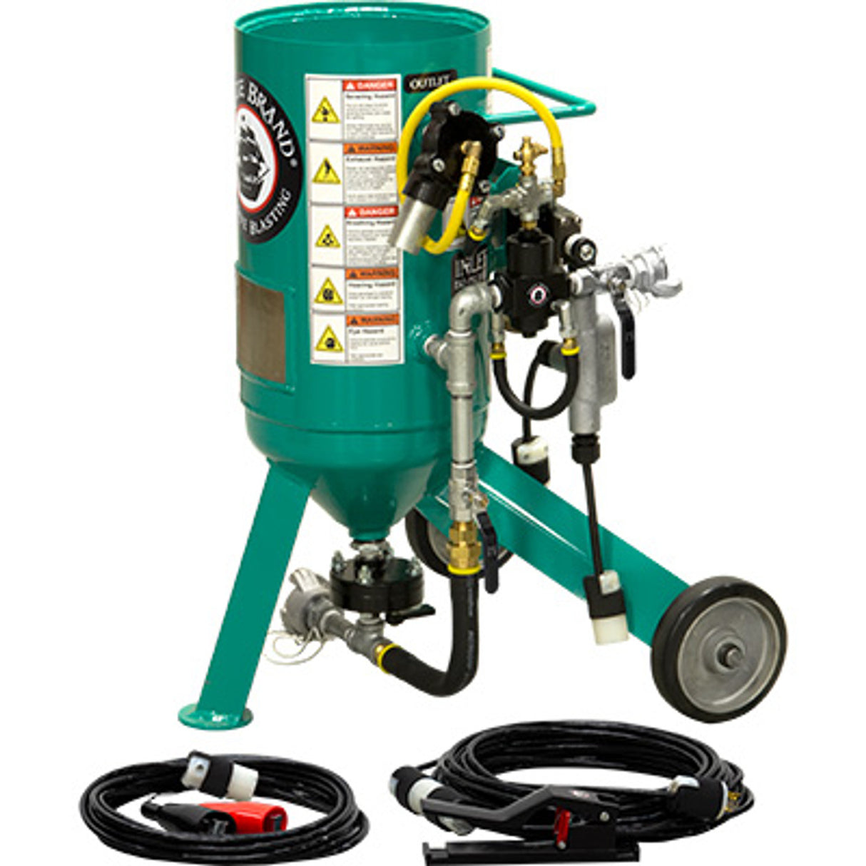 Pirate Brand, C-Series Jr., 0.5 cu ft., BASE Blasting Package - Blast Pot, Portable, Pressure RELEASE System, 12VDC Electric Controls