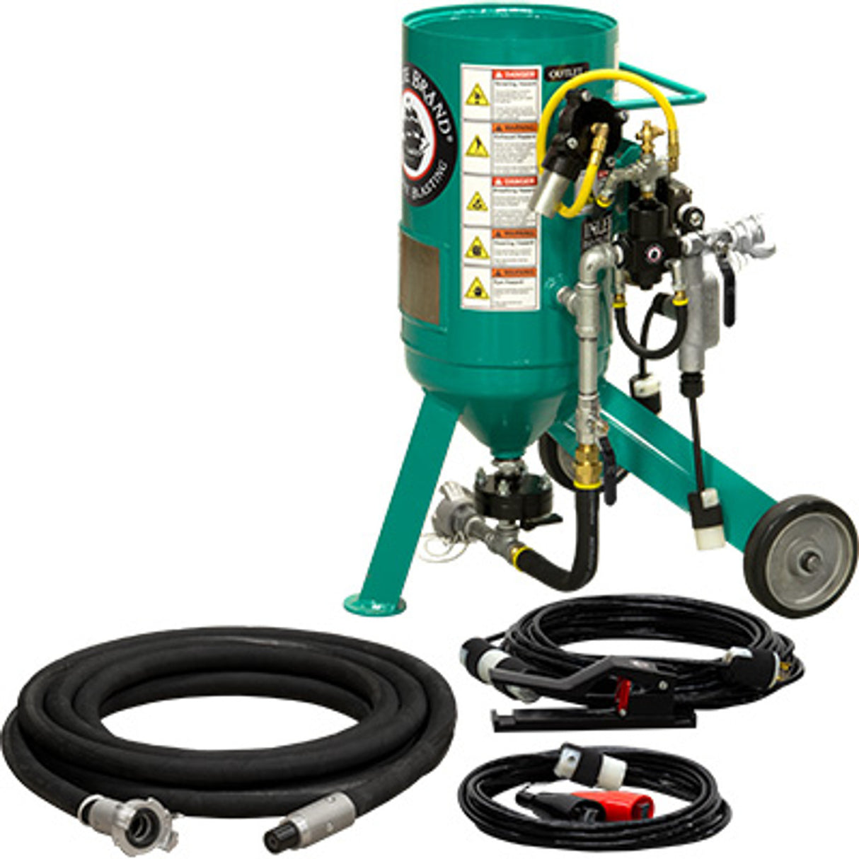 Pirate Brand, C-Series Jr., 0.5 cu ft., BRONZE Blasting Package - Blast Pot, Portable, Pressure RELEASE System, 12VDC Electric Controls