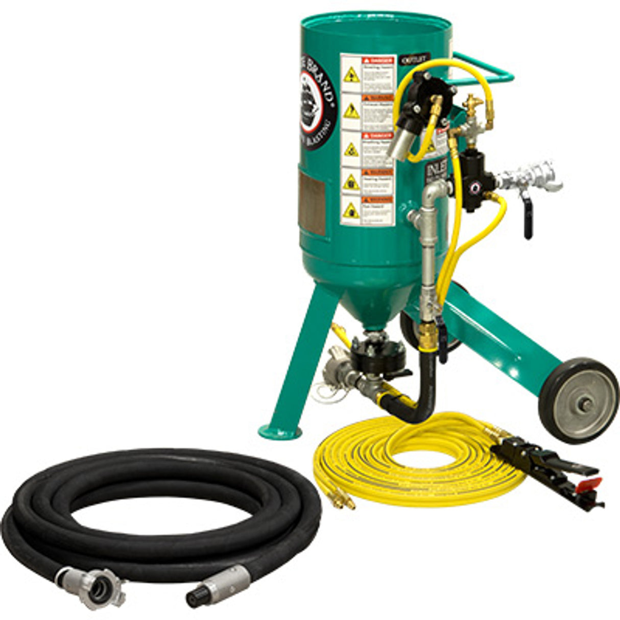 Pirate Brand, C-Series Jr., 0.5 cu ft., BRONZE Blasting Package - Blast Pot, Portable, Pressure RELEASE System, Pneumatic Controls