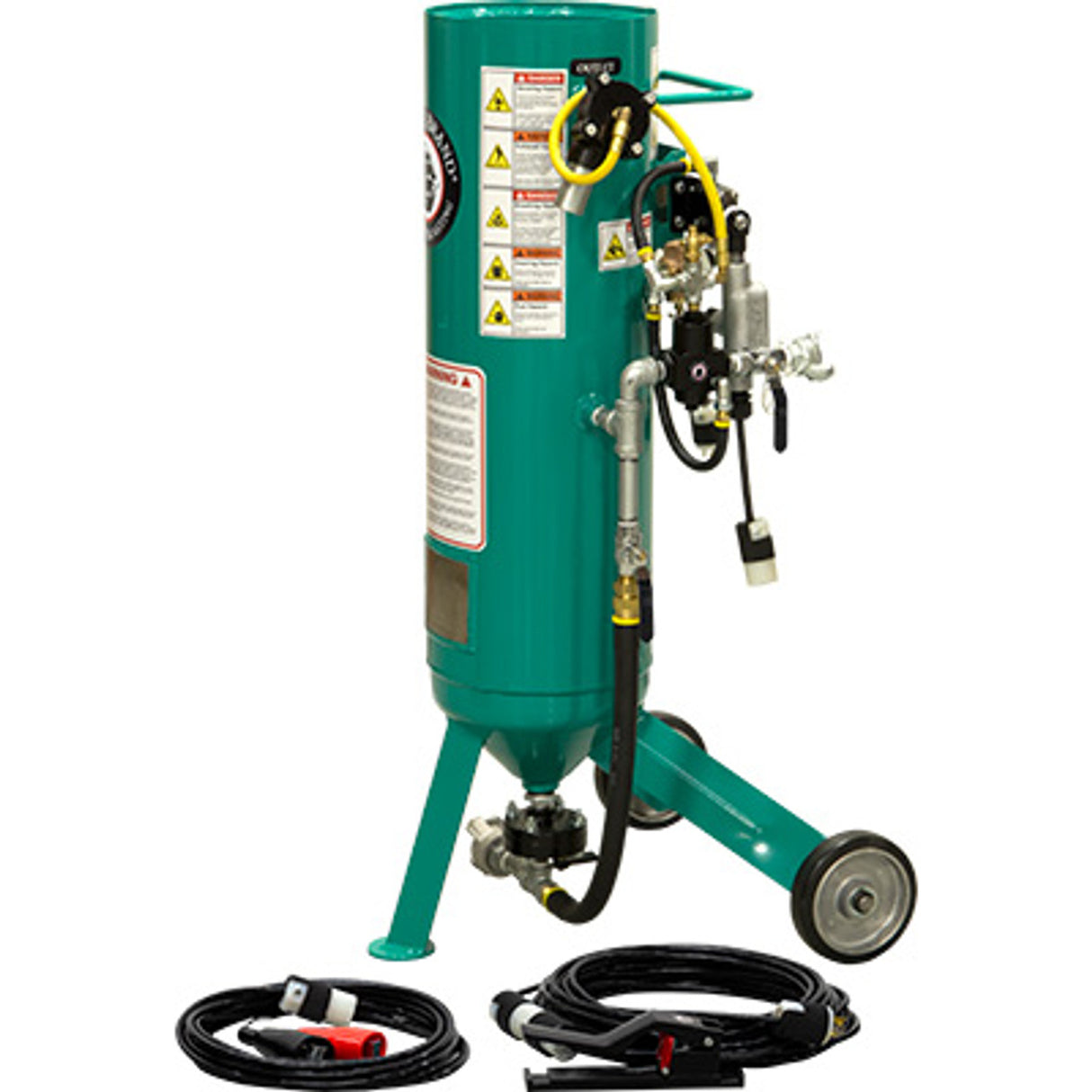 Pirate Brand, C-Series Jr., 1 cu ft., BASE Blasting Package - Blast Pot, Portable, Pressure RELEASE System, 12VDC Electric Controls