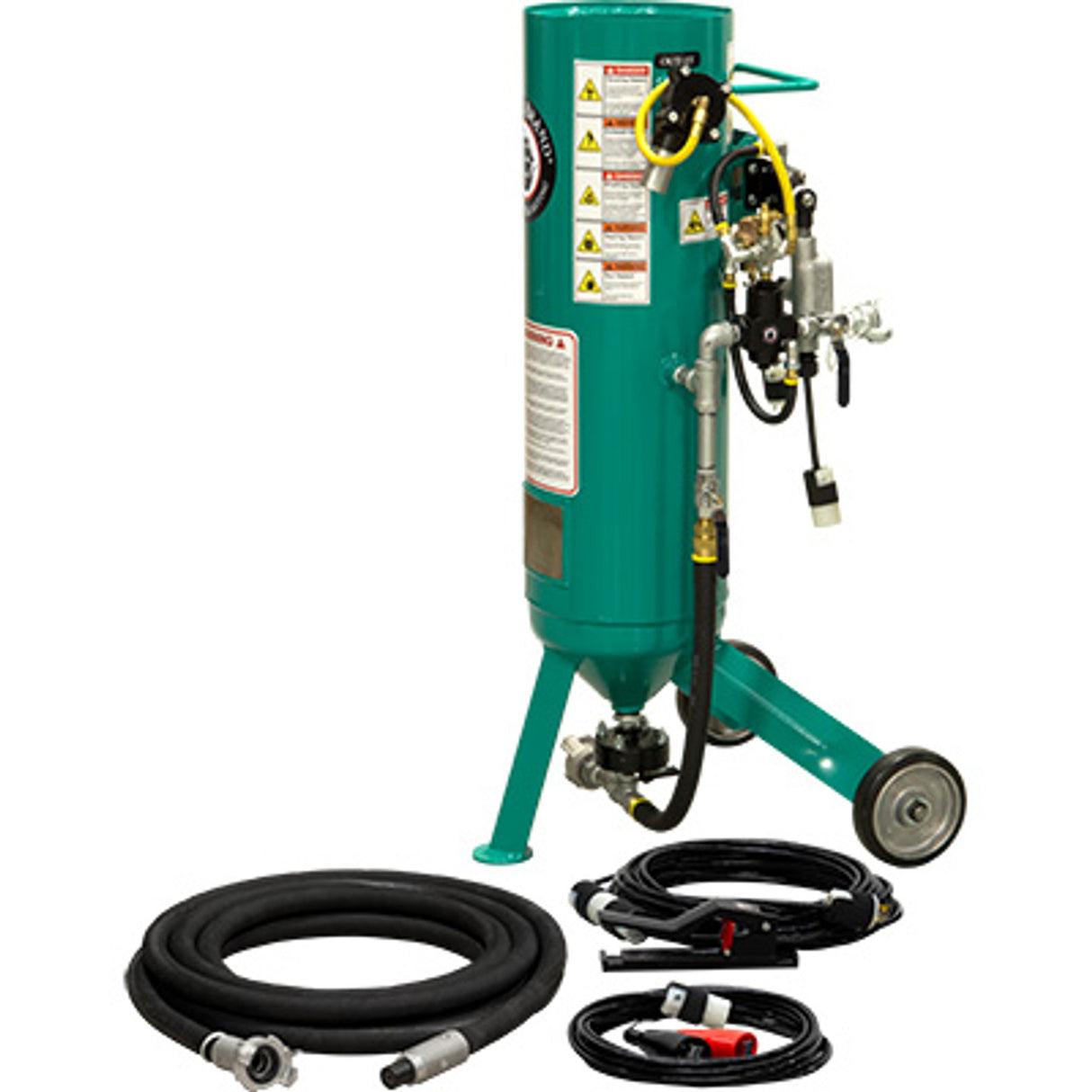 Pirate Brand, C-Series Jr., 1 cu ft., BRONZE Blasting Package - Blast Pot, Portable, Pressure RELEASE System, 12VDC Electric Controls