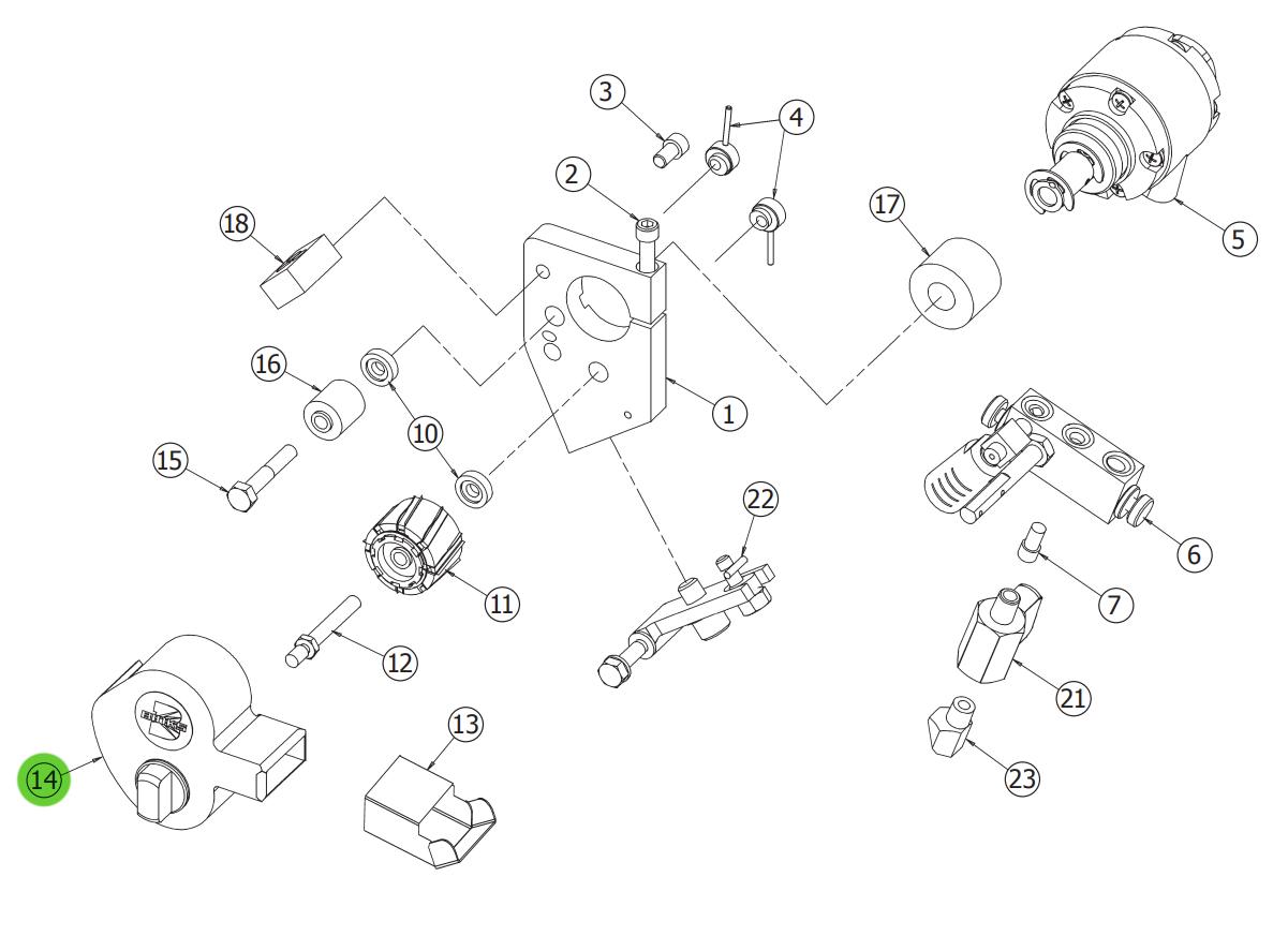 Binks 207-11182 Chopper Guard Assembly; Roving Cutter