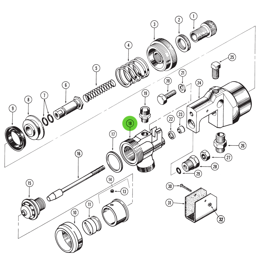 Binks 54-3232 Gun Head