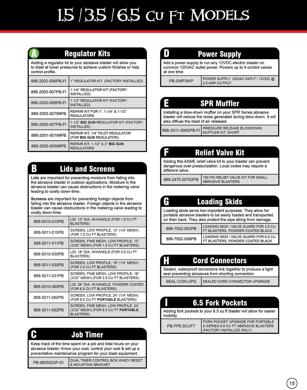 Brochure for S-Series Portable 1.5 / 3.5 / 6.5 cu ft Models