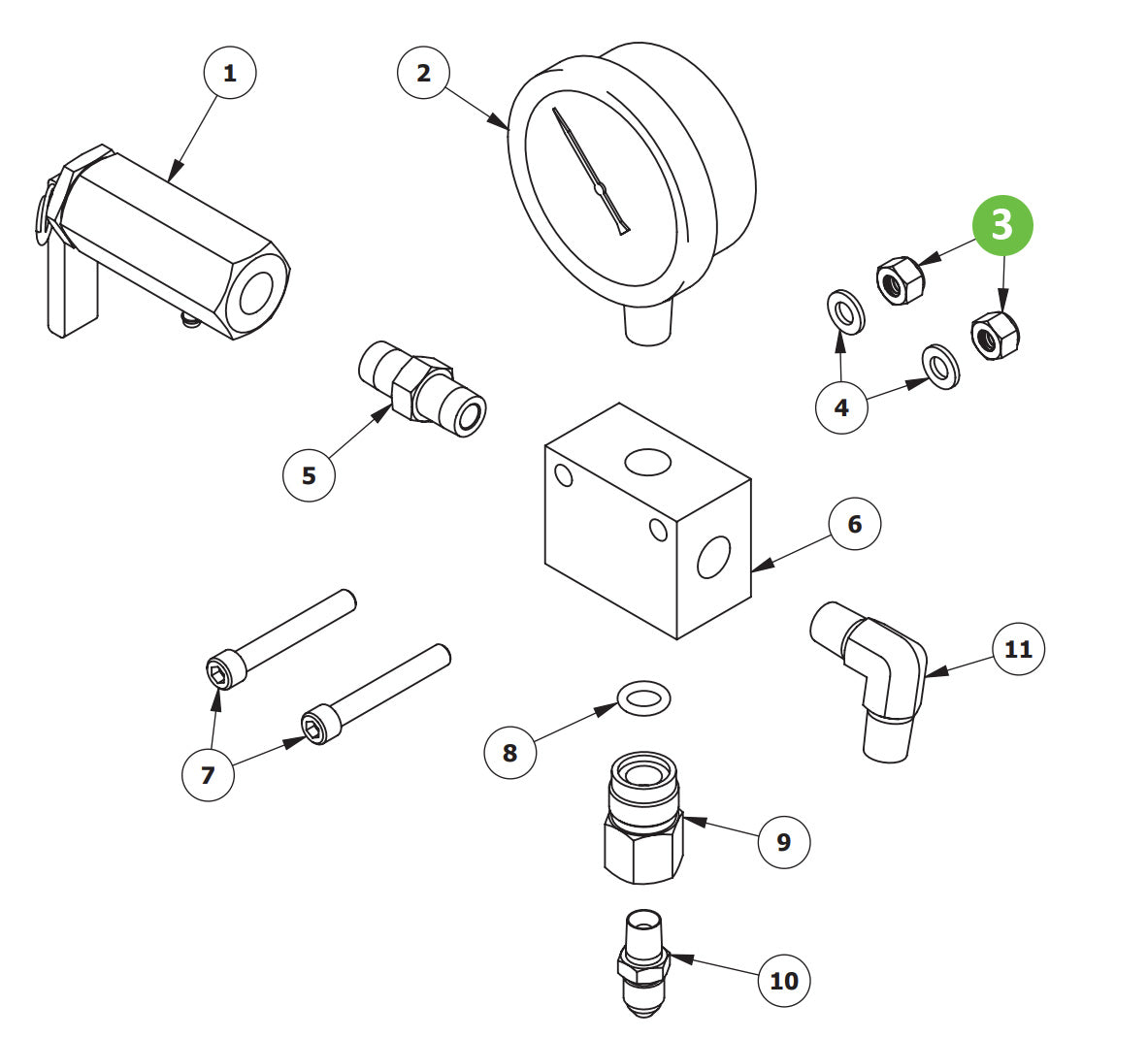 Binks 20-6042 Nylok Hex Nut