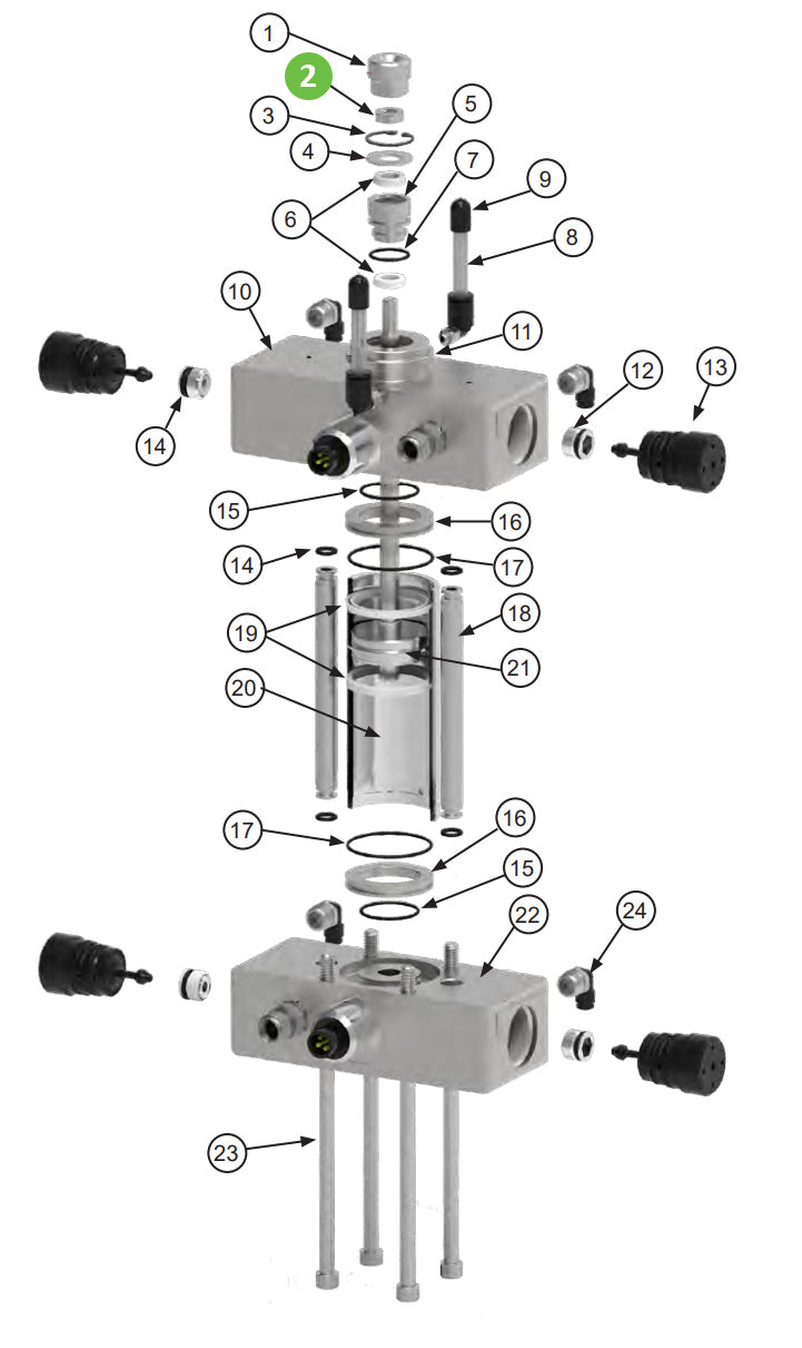 Binks 20-6953 Nut, Hex 1/4-28