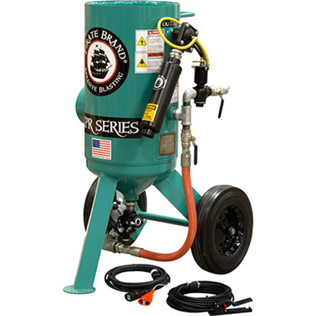 Pirate Brand, C-SERIES, 3 cu ft., Blast Pot, Portable, Pressure RELEASE System, 12VDC ELECTRIC Controls w/AMV II™ Metering Valve