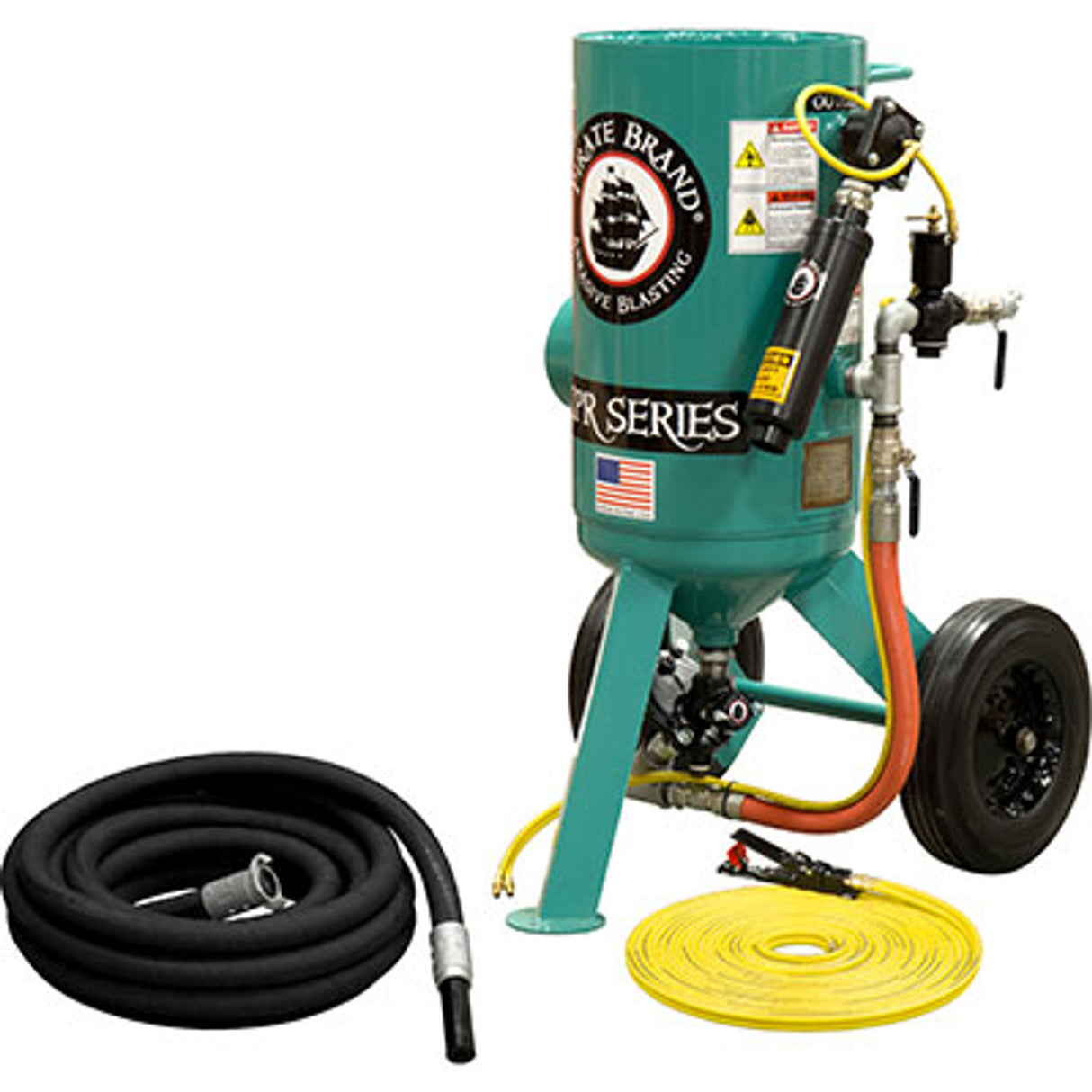 Pirate Brand, C-SERIES, 3 cu ft., BRONZE Blasting Package - Blast Pot, Portable, Pressure RELEASE System, Pneumatic Controls w/AMV II™ Metering Valve