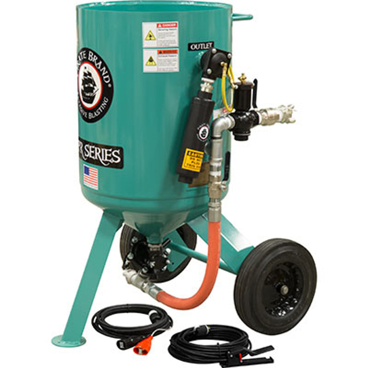Pirate Brand, C-SERIES, 6 cu ft., Blast Pot, Portable, Pressure RELEASE System, 12VDC ELECTRIC Controls w/AMV II™ Metering Valve