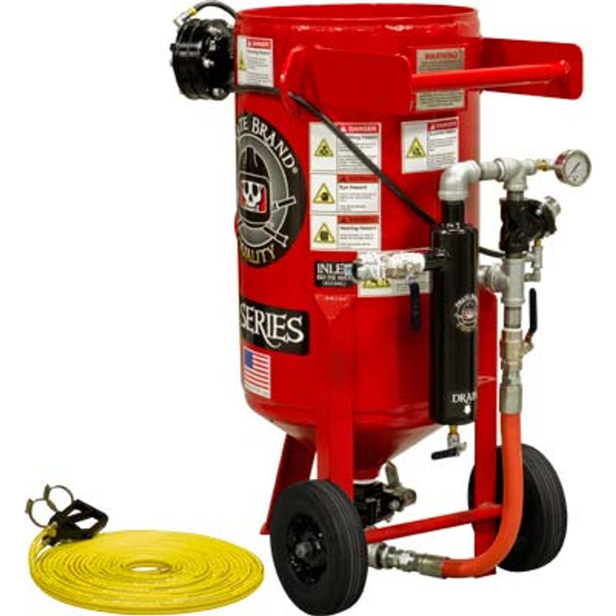Pirate Brand, E-Series, 3.5 cu ft., BASE Blasting Package - Blast Pot, Portable, Pressure RELEASE System, Pneumatic Controls
