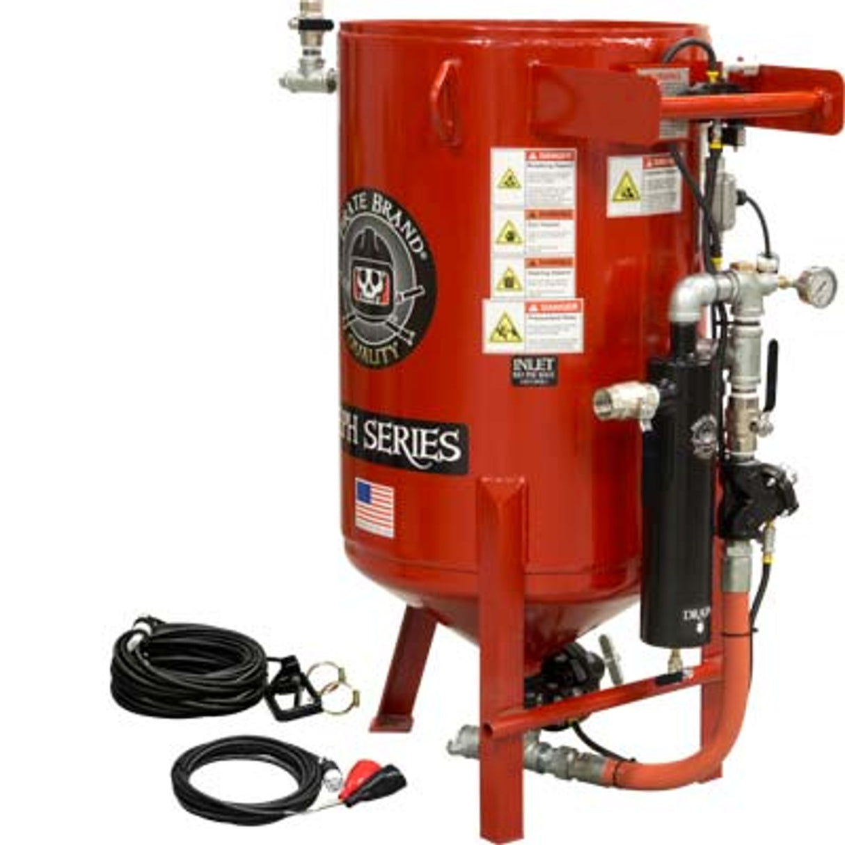 Pirate Brand, E-Series, BLAST ROOM SERIES, 6.5 cu ft., Blast Pot, STATIONARY, Pressure HOLD System, 12VDC Electric Controls