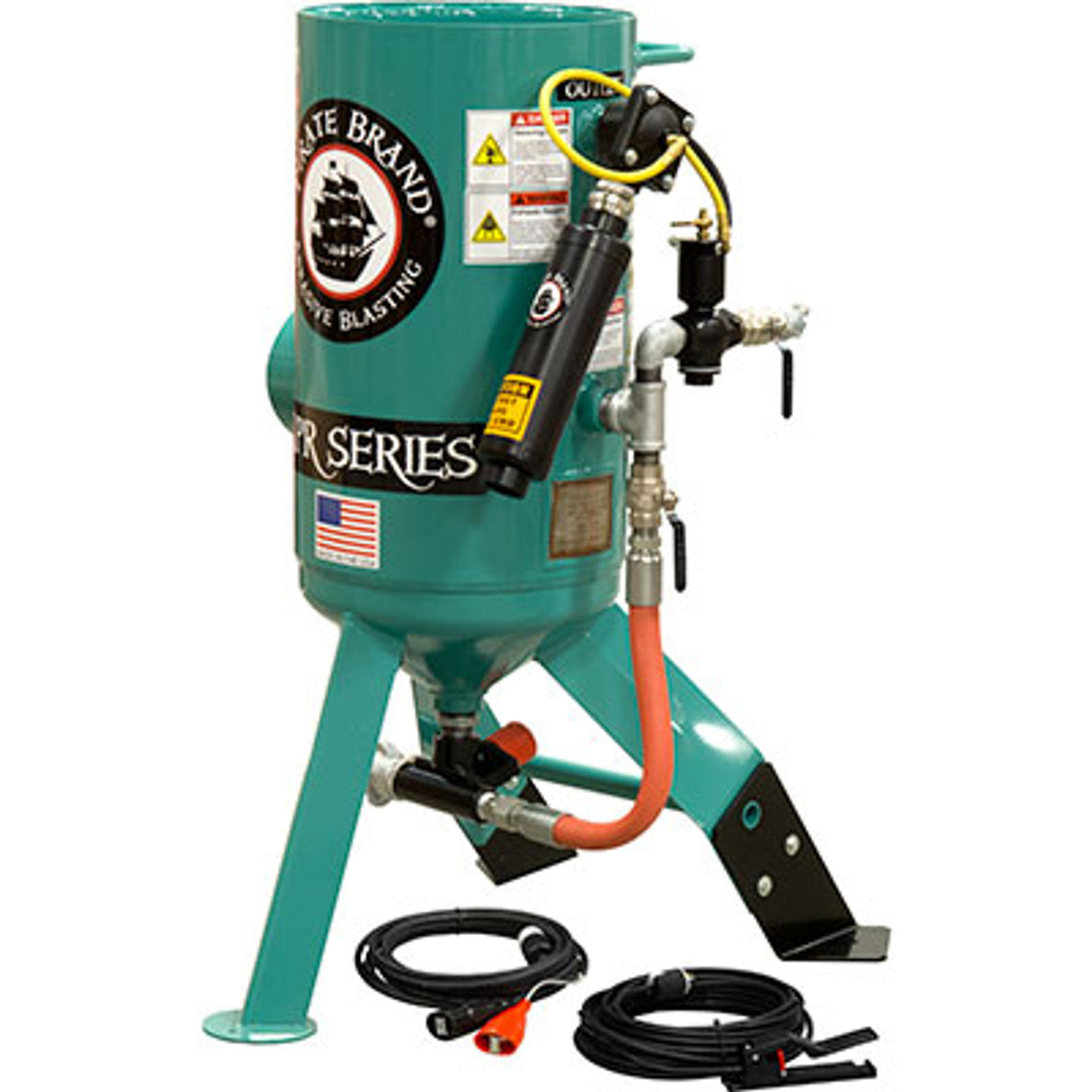 Pirate Brand, C-SERIES, 3 cu ft., Blast Pot, STATIONARY, Pressure RELEASE System, 12VDC ELECTRIC Controls w/MPV Metering Valve