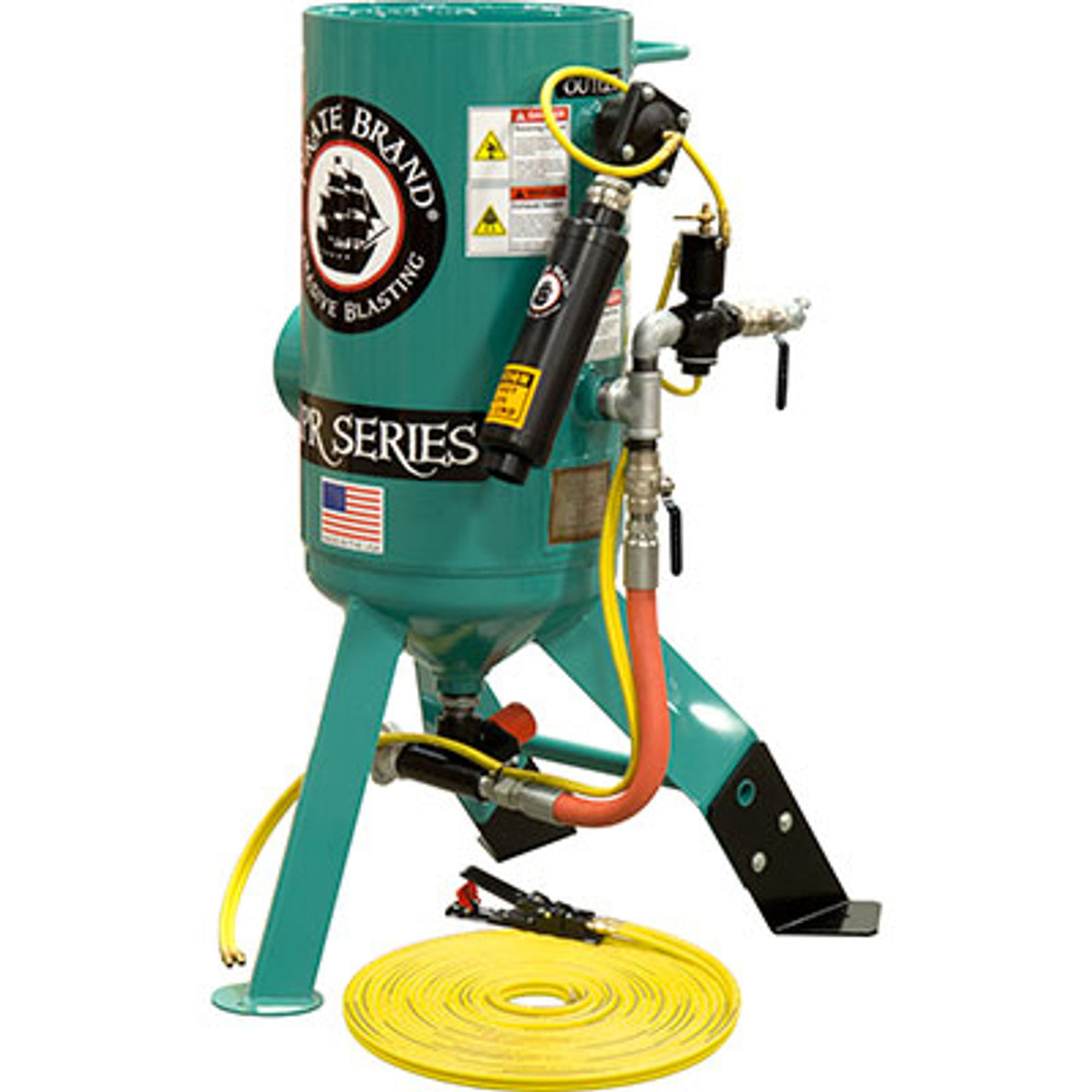 Pirate Brand, C-SERIES, 3 cu ft., BASE Blasting Package - Blast Pot, STATIONARY, Pressure RELEASE System, Pneumatic Controls w/MPV Metering Valve