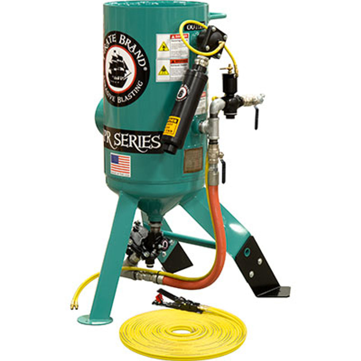 Pirate Brand, C-SERIES, 3 cu ft., BASE Blasting Package - Blast Pot, STATIONARY, Pressure RELEASE System, Pneumatic Controls w/AMV II™ Metering Valve