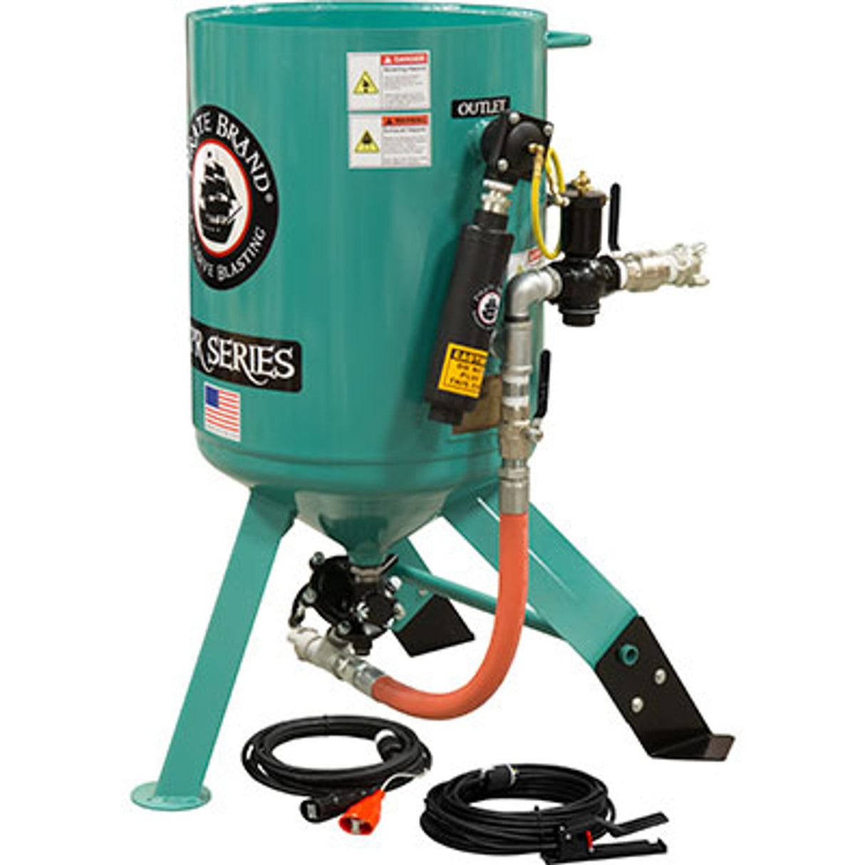 Pirate Brand, C-SERIES, 6 cu ft., Blast Pot, STATIONARY, Pressure RELEASE System, 12VDC ELECTRIC Controls w/AMV II™ Metering Valve