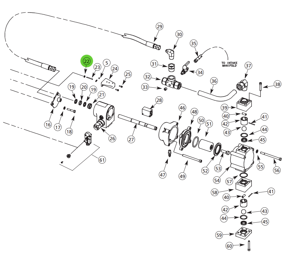 Binks 237-507 Pushrod Pilot Valve; Unison Pump