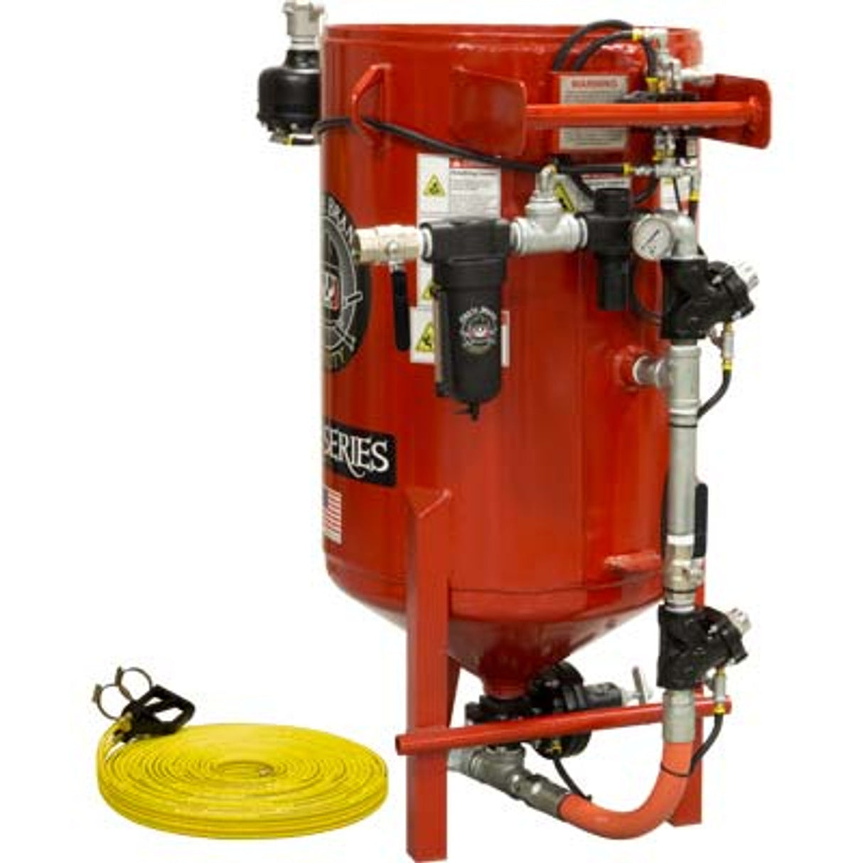 Pirate Brand, E-Series, BLAST ROOM SERIES, 6.5 cu ft., Blast Pot, STATIONARY, Pressure RELEASE System, Pneumatic Controls