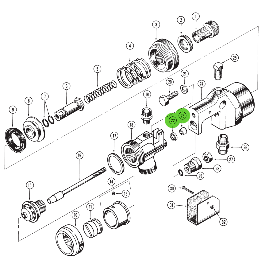 Binks 54-3116 Wiper Kit
