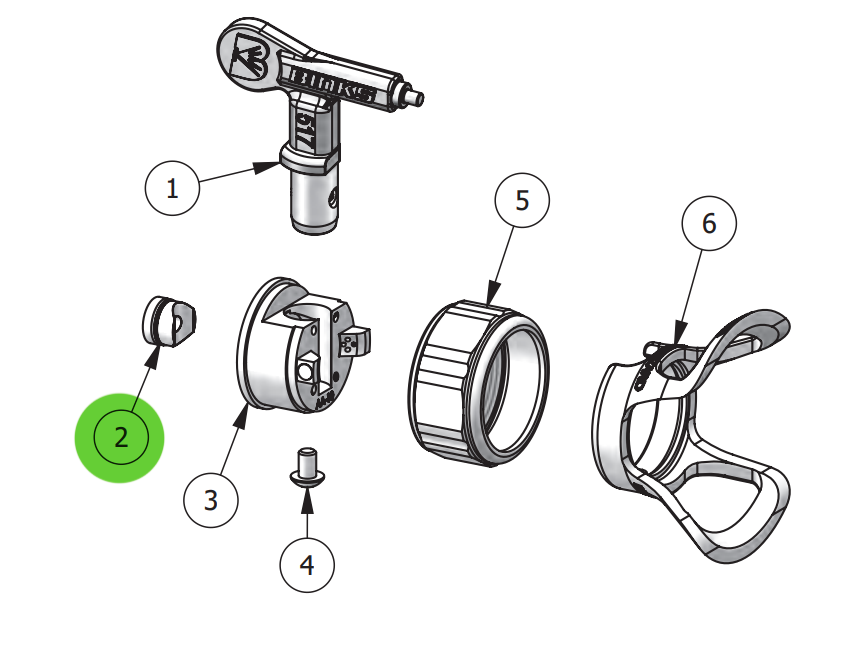 Binks Trophy AA 1600 Twist Tip Brace Assembly