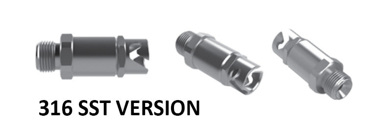 Hosco Spray Gun Connectors, 316 SST Quick Disconnect Bodies, Male Straight