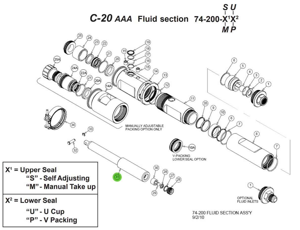 C.A. Technologies 74-216 Pump Rod 2Gpm
