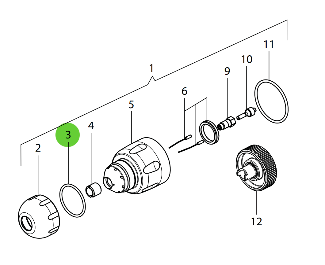 Wagner 2315310 O-Ring, ACR 5000 Round Jet Nozzle Cap