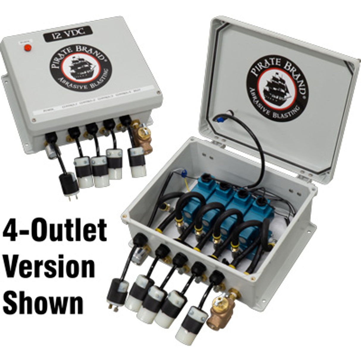 Pirate Brand - KEY HOUSTON Style, Junction Box Assembly, Electric 12VDC, (2) Outlet, K-Series Bulk Blaster
