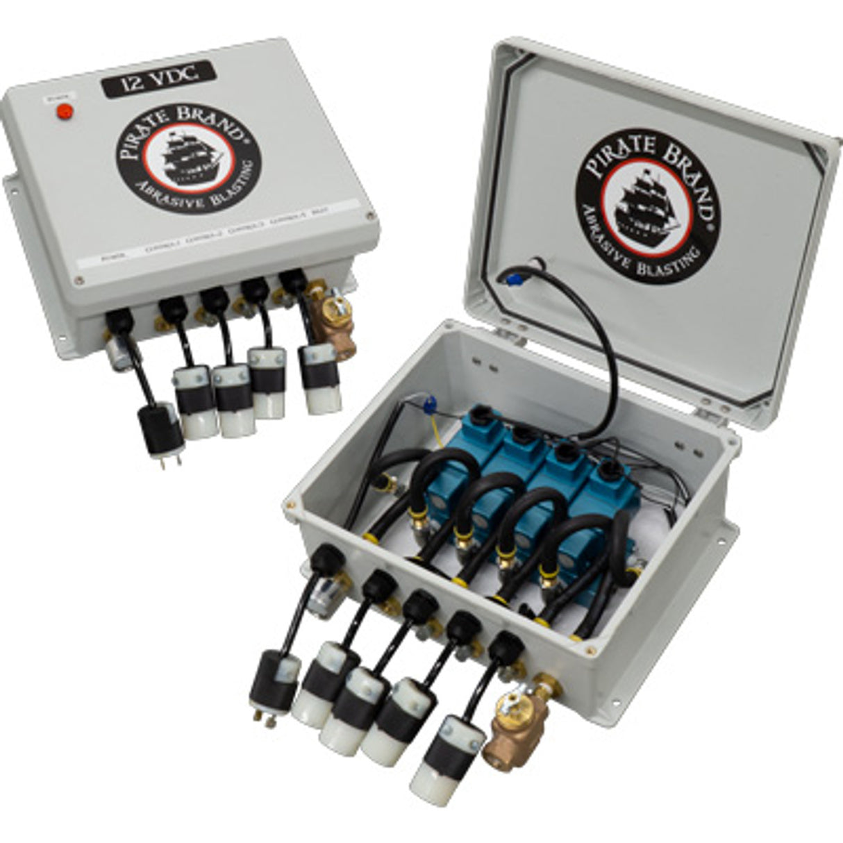 Pirate Brand - KEY HOUSTON Style, Junction Box Assembly, Electric 12VDC, (4) Outlet, K-Series Bulk Blaster