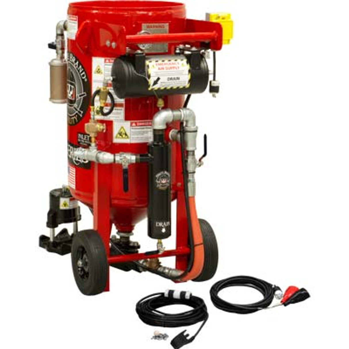Pirate Brand, K-Series, 3.5 cu ft., BASE Blasting Package - Blast Pot, Portable, Pressure HOLD System, 12VDC Electric Controls w/ #100 Metering Valve