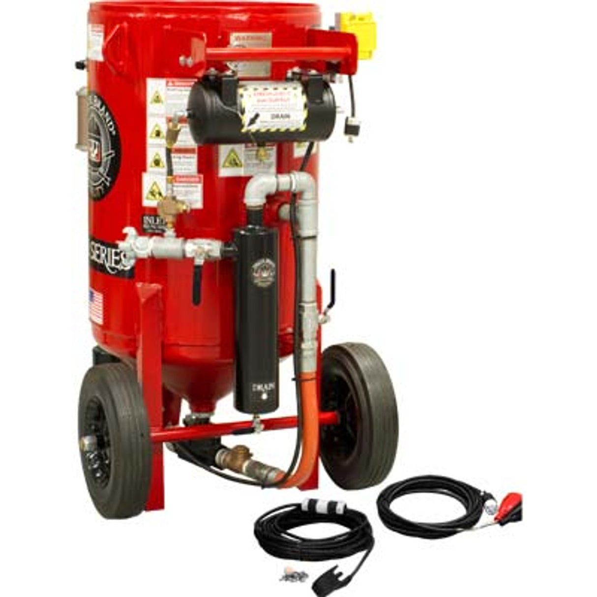 Pirate Brand, K-Series, 6.5 cu ft., BASE Blasting Package - Blast Pot, Portable, Pressure HOLD System, 12VDC Electric Controls w/ #100 Metering Valve