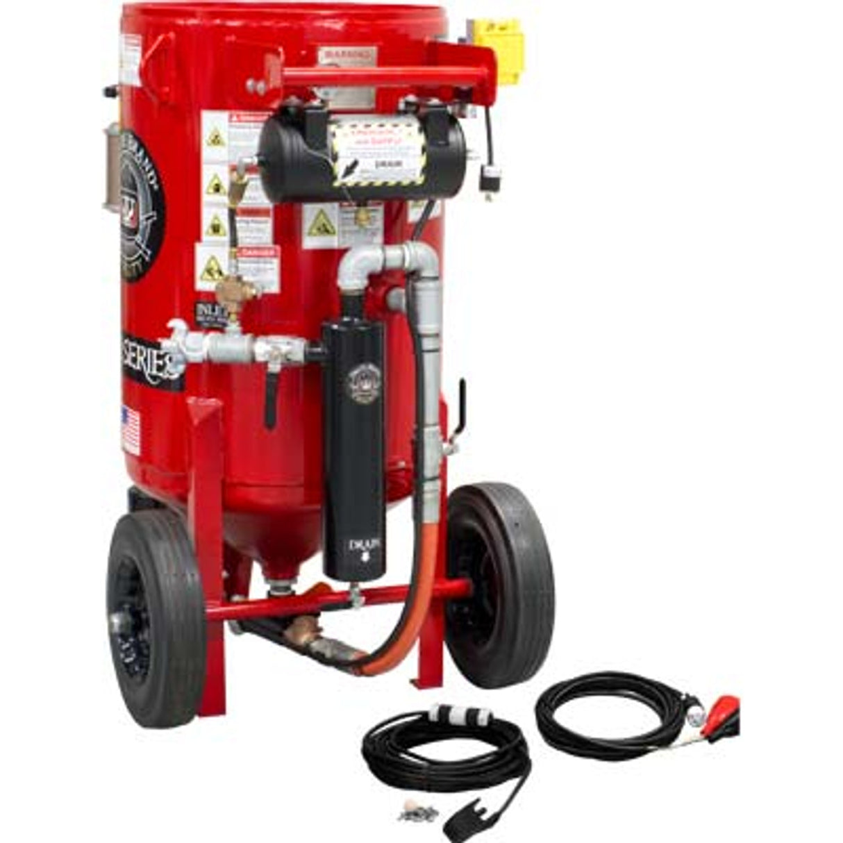 Pirate Brand, K-Series, 6.5 cu ft., BASE Blasting Package - Blast Pot, Portable, Pressure HOLD System, 12VDC Electric Controls w/ MPV Metering Valve