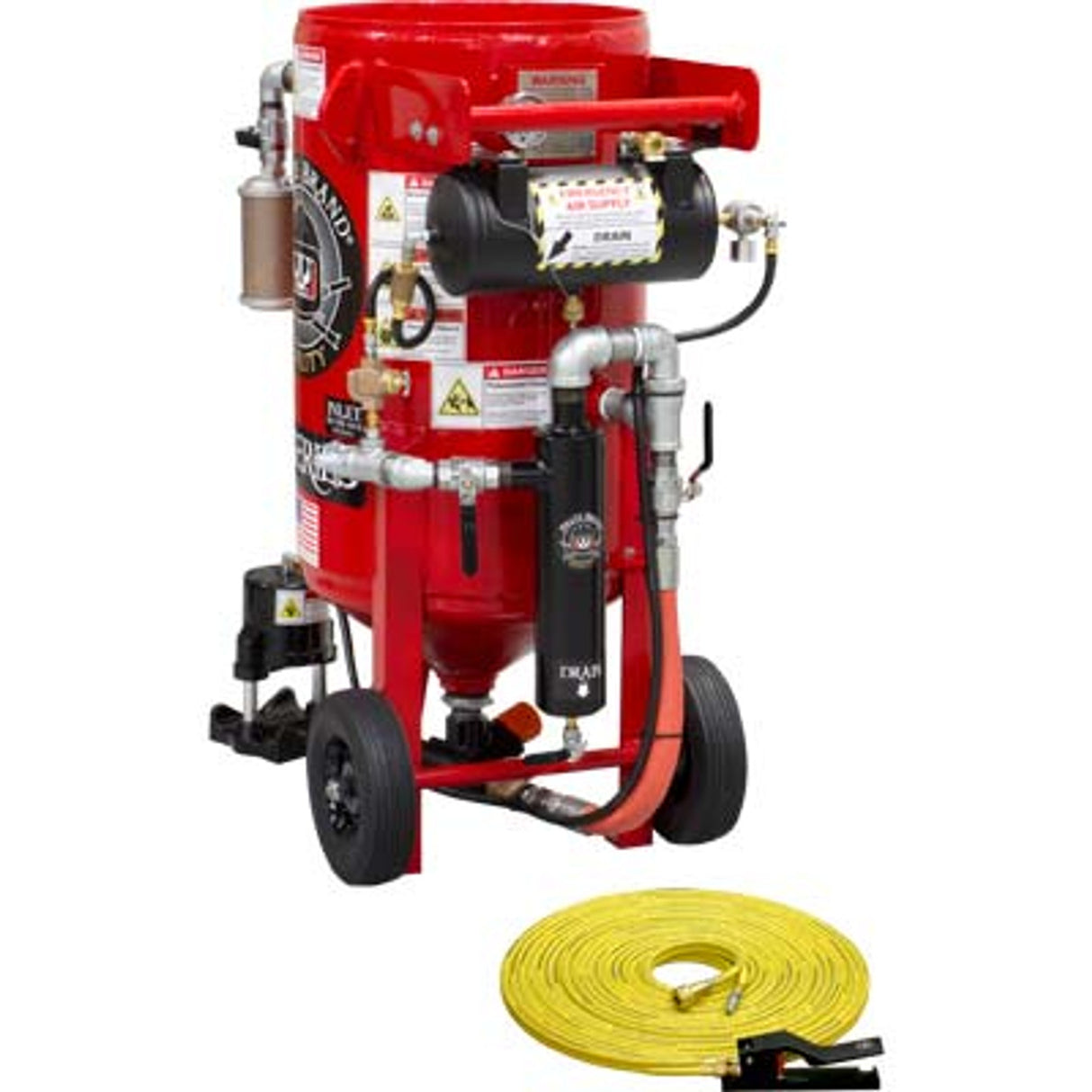 Pirate Brand, K-Series, 3.5 cu ft., BASE Blasting Package - Blast Pot, Portable, Pressure HOLD System, Pneumatic Controls w/ MPV Metering Valve