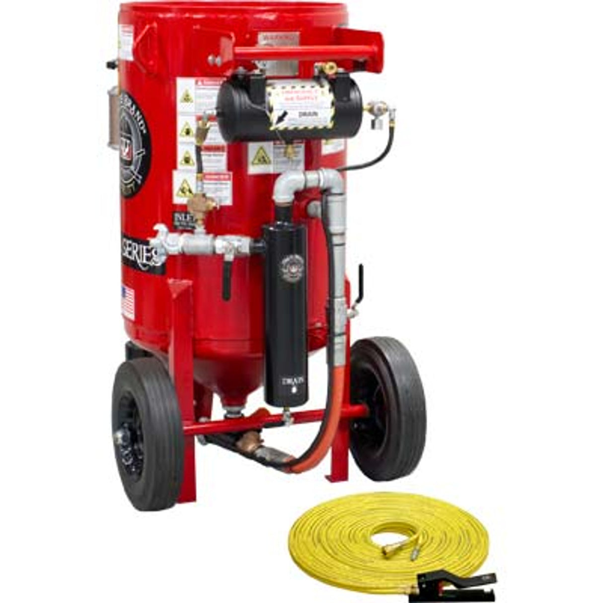 Pirate Brand, K-Series, 6.5 cu ft., BASE Blasting Package - Blast Pot, Portable, Pressure HOLD System, Pneumatic Controls w/ MPV Metering Valve