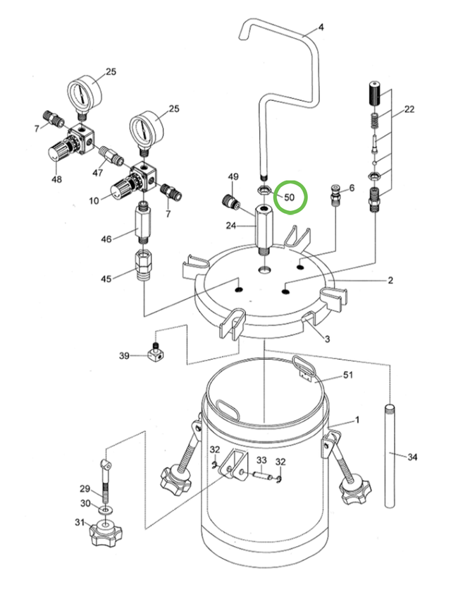Anest Iwata PET10 - Nut - Total Finishing Supplies