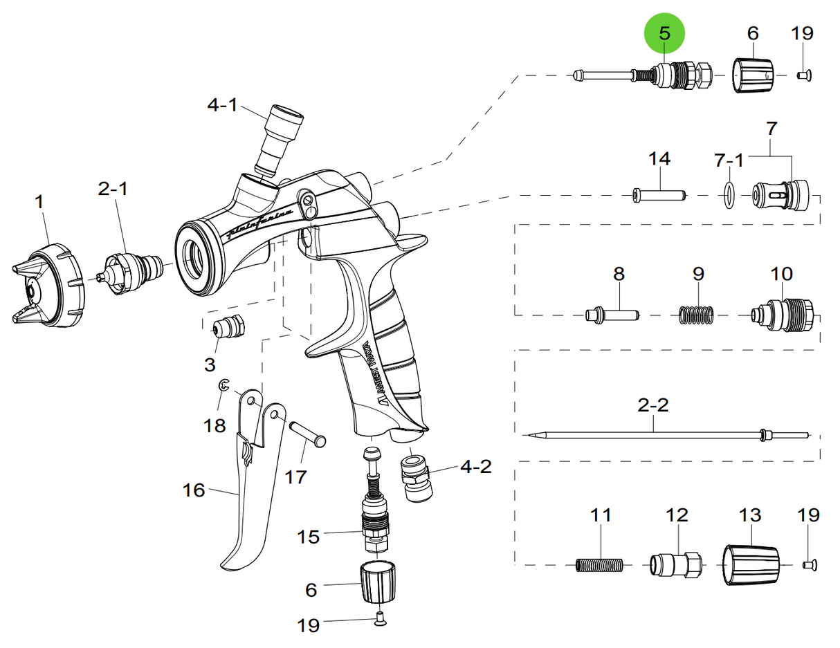Anest Iwata LS400/LS400H Pattern Adjust Assy