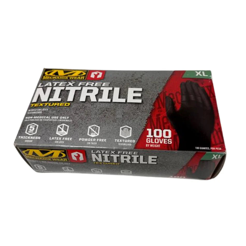 Mechanix Wear Nitrile Gloves, Black, XL
