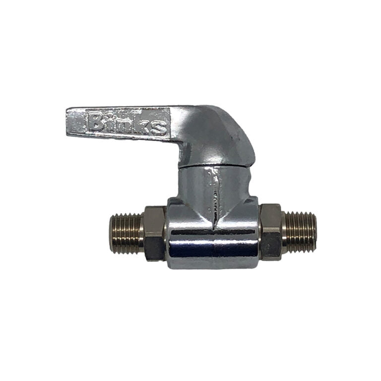 Binks 2 Way Ball Valve Low Pressure, 1/4”M x 1/4”M