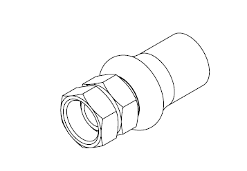 Binks 72-1936 Hose Connection 1" NPS(F) Swivel x 1" Hose (I.D.)