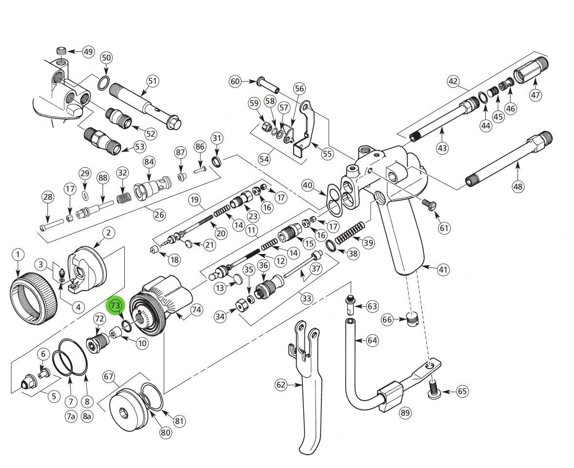 Binks 102-2505 Seal; Gel Coat Gun