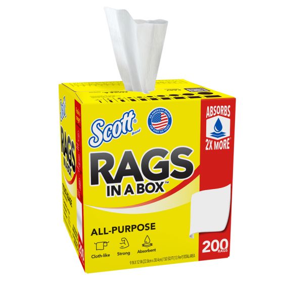 Scott® 75260 Disposable Rag In A Box™, 8 Boxes