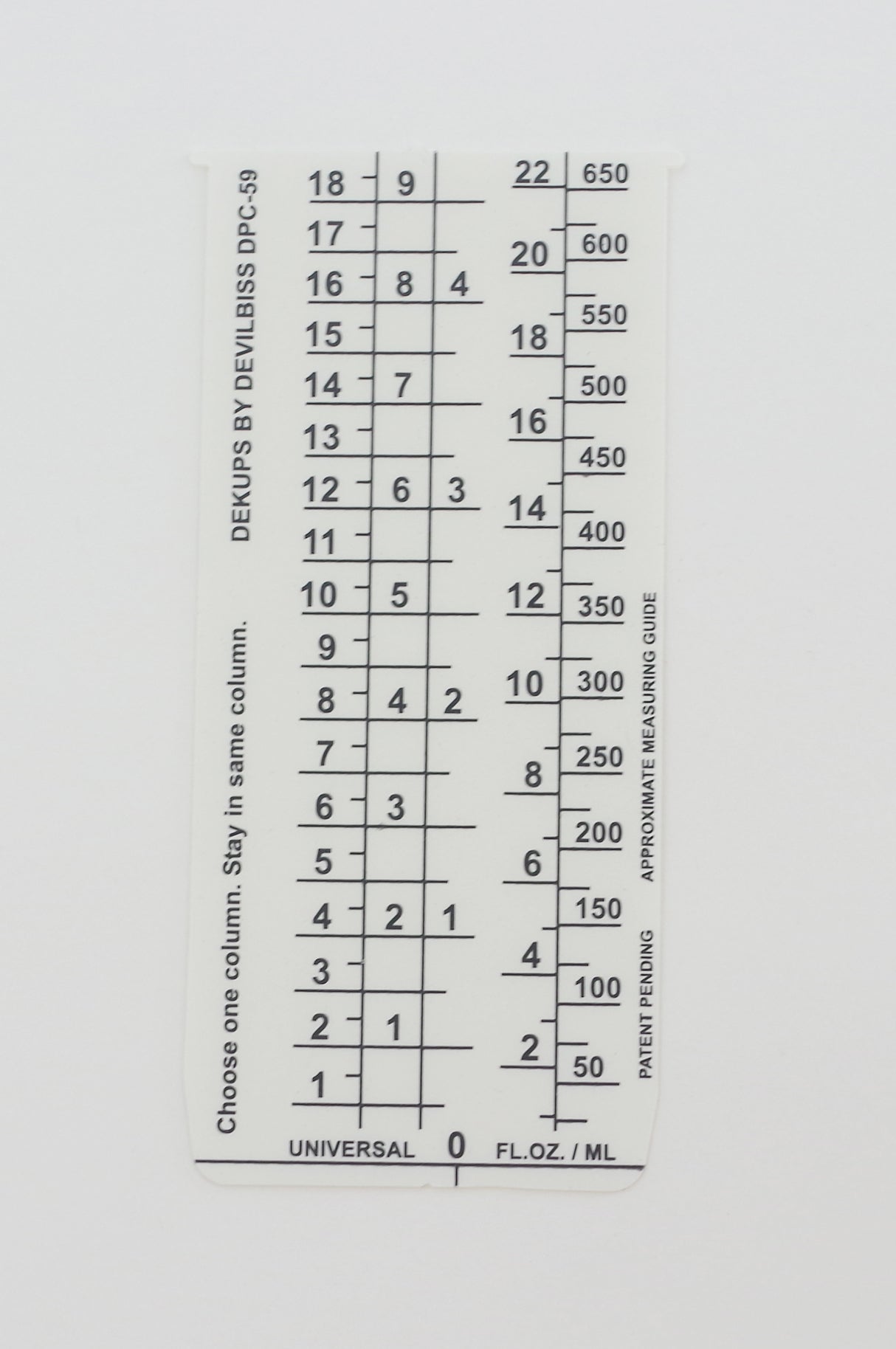 DeVilbiss DeKups® 24 oz. Universal Measuring Guide - Total Finishing Supplies