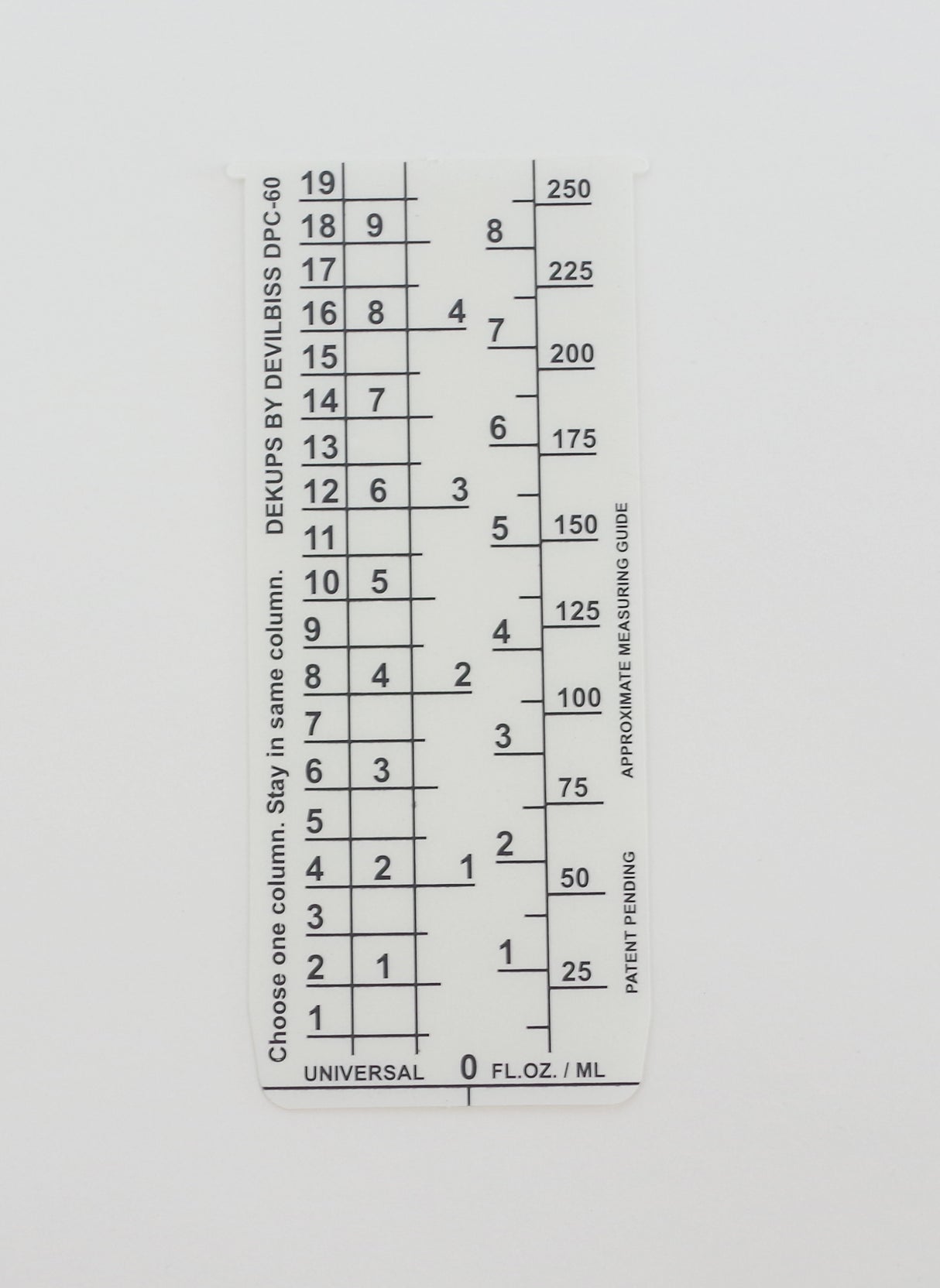 DeVilbiss DeKups® 9 oz. Universal Measuring Guide - Total Finishing Supplies